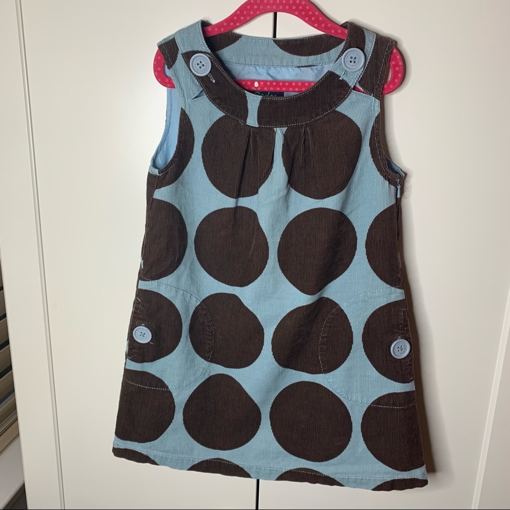 Mini Boden Mod Polka Dot Corduroy Jumper